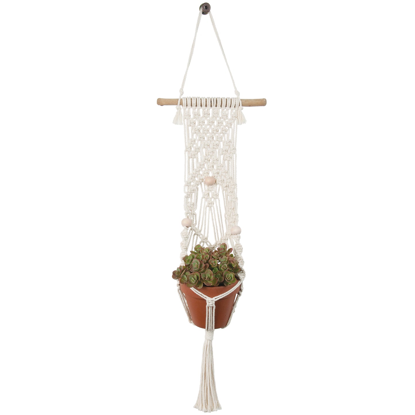 Kit 3 in macrame kits best sellers set - Beads plant hanger