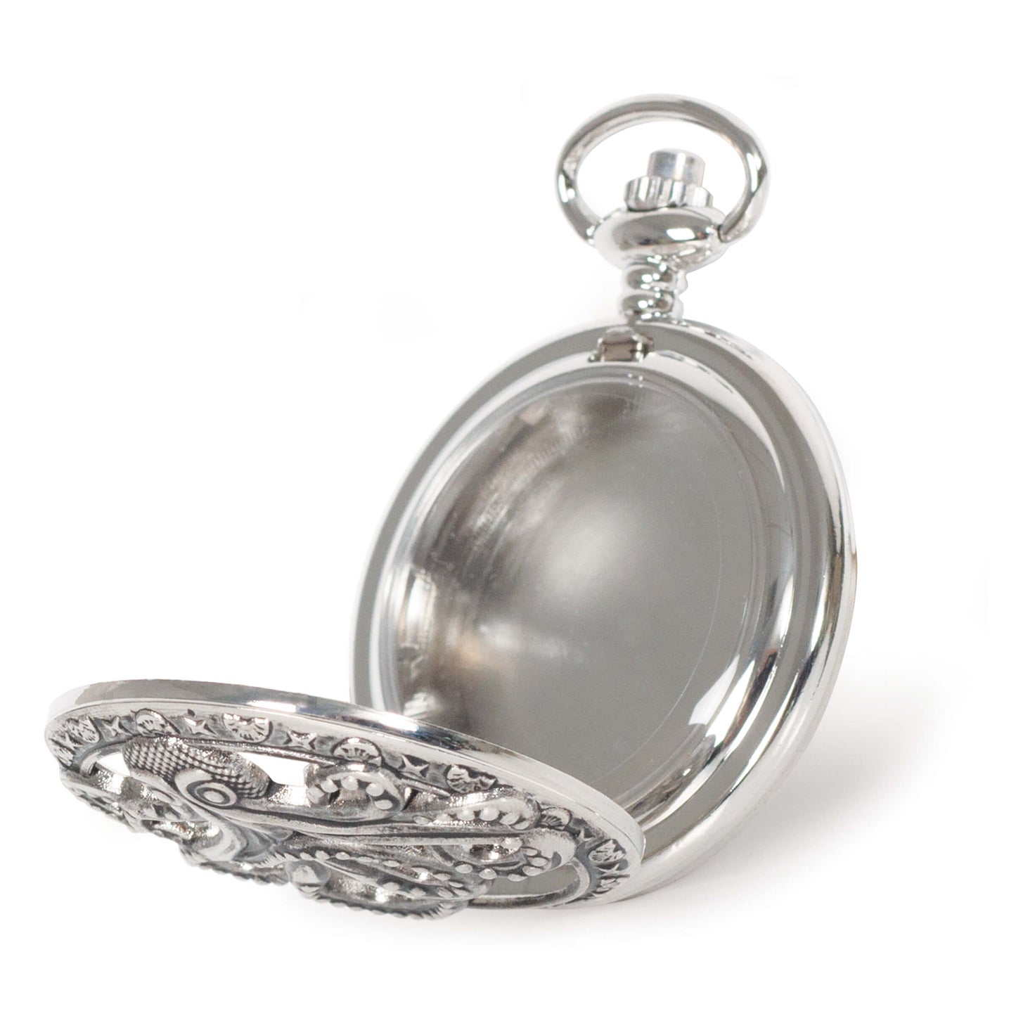 Large Watch Case - Octopus, Imitation Silver Antiqued