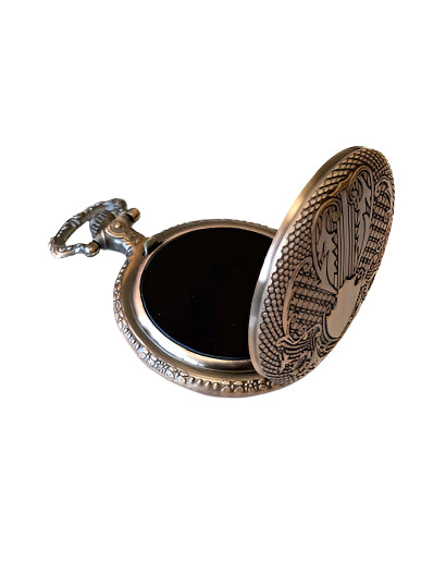 Watch Case Pendant with Black Glass - Copper