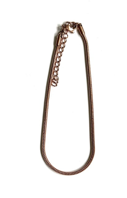 2mm Snake Chain Bracelet - Rose Gold