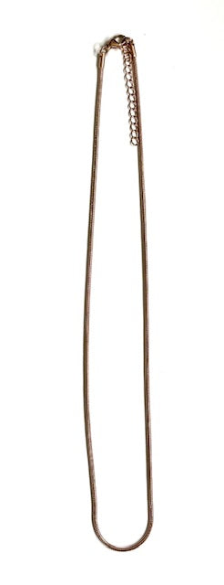 1.5mm Snake Chain Necklace - Rose Gold