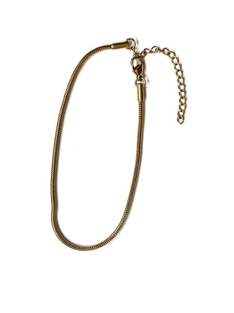 2mm Snake Chain Bracelet - Gold