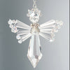 picture of sparkling crystal-clear bead angel made from DIY beaded April birthstone angel kit.