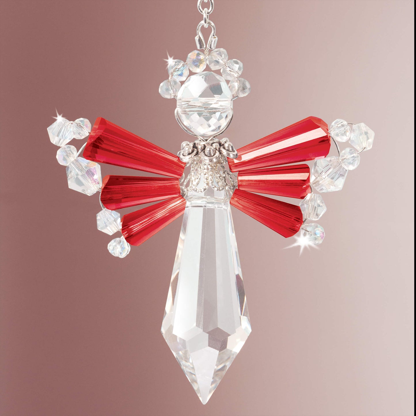 DIY Crystal Birthstone Angel - July, ruby color