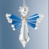 Birthstone angel sun catcher - DIY crystal bead kit September, blue sapphire color