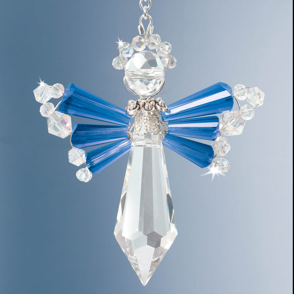 Crystal Angel Ornament Kit - September Birthstone | Solid Oak