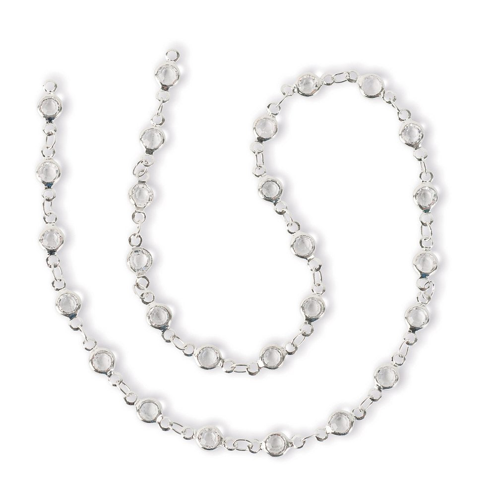 Estrellaª Linked Crystals Chain - small, crystal/silver