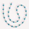 Estrellaª Linked Crystals Chain - small, blue topaz/silver