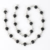 Estrellaª Linked Crystals Chain - medium, black/silver