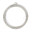 Estrellaª Premium Jewelry Pendant - large circle, crystal / silver