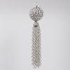 Estrellaª Premium Jewelry Pendant - ball tassel, crystal / silver
