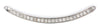 Estrellaª Premium Jewelry Pendant - long curved bar, crystal / silver