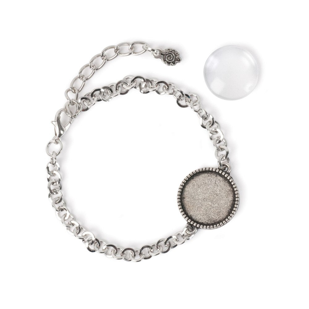 Picture Frame Bracelet or 18mm Round Photo; personalized DIY jewelry
