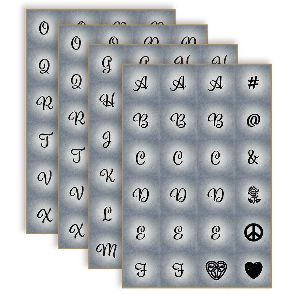 Art Sheets - Script Letters