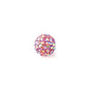 Shambala rhinestone bead - pink AB 10mm