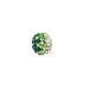 Shambala rhinestone bead - emerald/peridot/crystal ombre 10mm