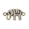 Shambala rhinestone charm - small elephant - antique gold