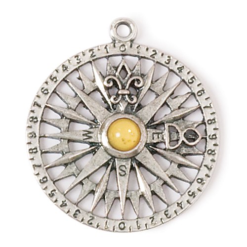 Steampunk Pendant - Compass Rose