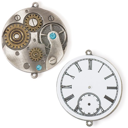 Steampunk Pendant - 40mm Simulated Watch Movement