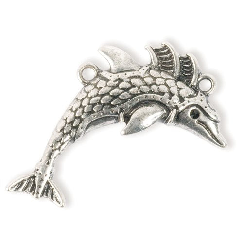 Steampunk Armored Dolphin Pendant