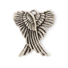 Crossed Wings Pendant - Imitation Antiqued Silver