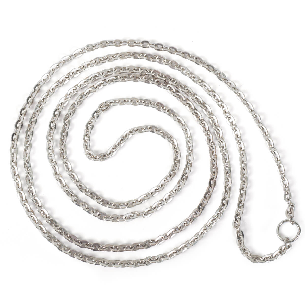 Solid Oak jewelry chain, "tiny link" style in imitation solver. One meter (about 39 inches) to use in DIY jewelry making.