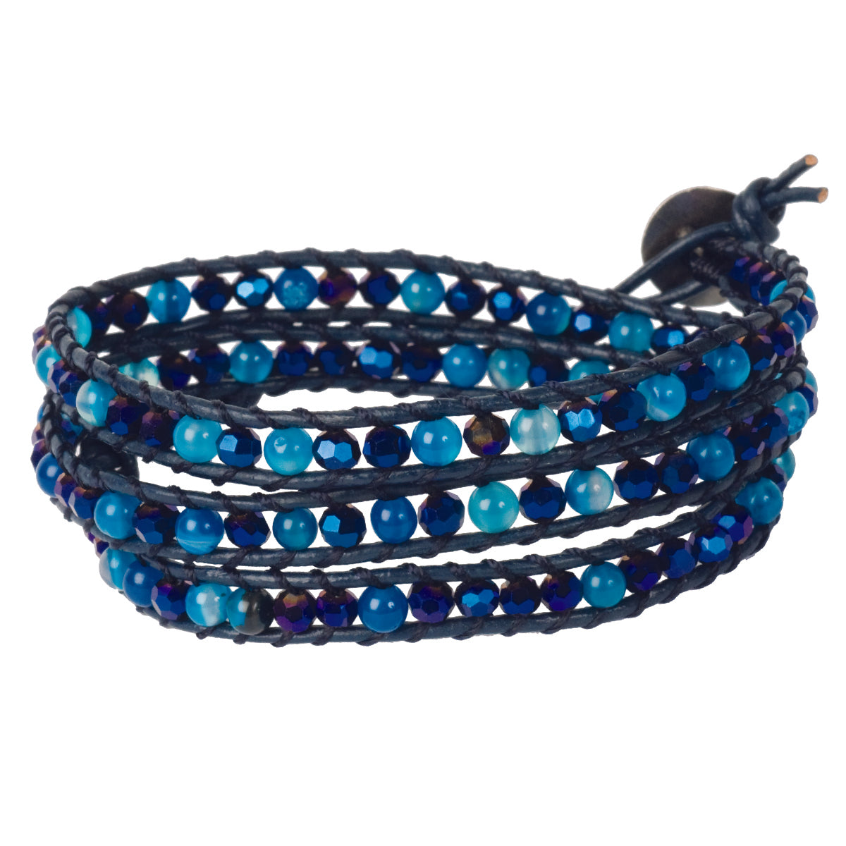 Beaded Wrap Bracelet Kit - Deep Sea