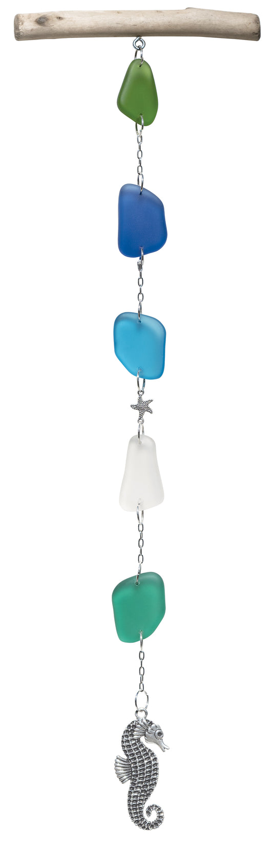 Single Strand Curated Sea Glass Hanging Kit - Silver