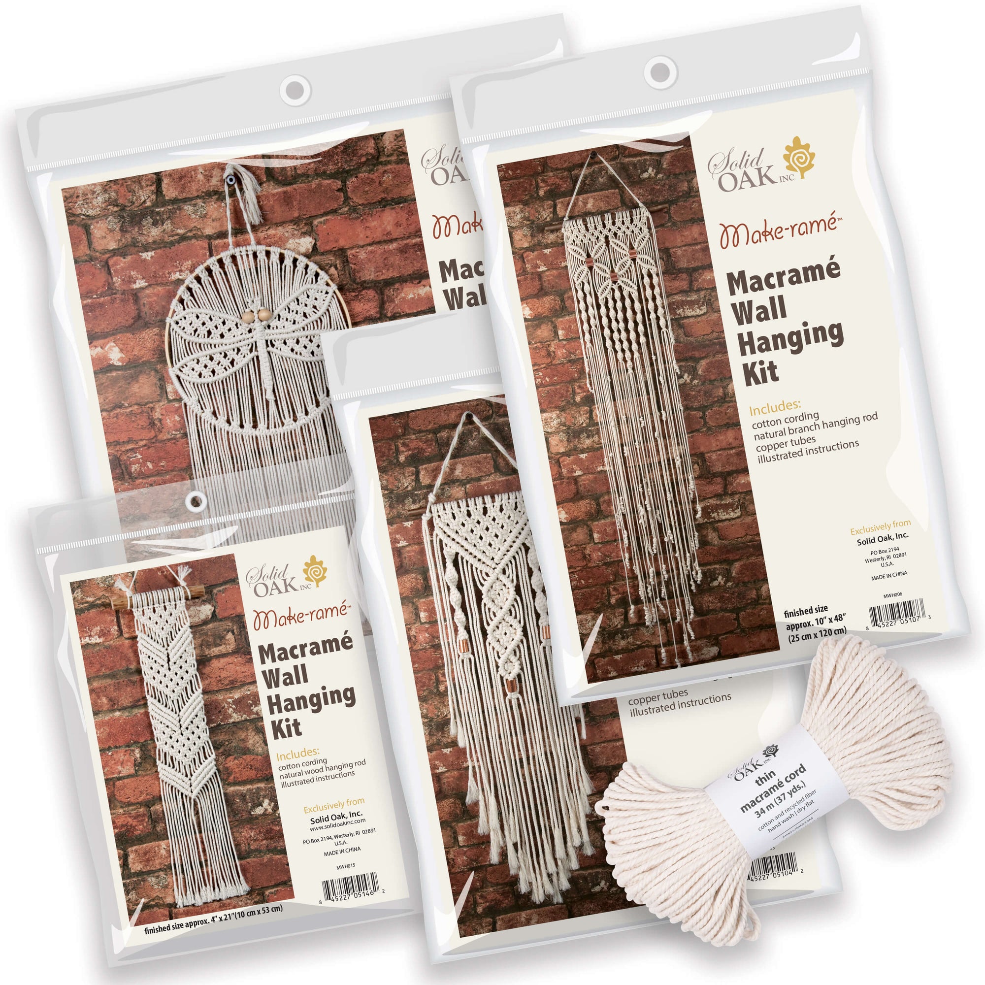 Solid Oak Macramé Wall Hanging Kits Review & Giveaway