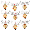 Santa's Reindeer stylized Christmas ornaments DIY bead kit, eight reindeer plus Rudolph, shown on white