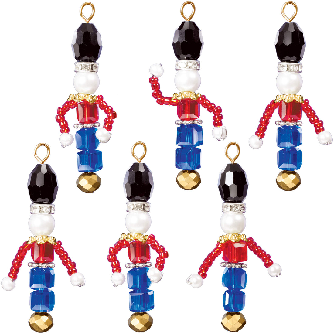 Solid Oak Beaded Ornament Kit Toy Soldiers
