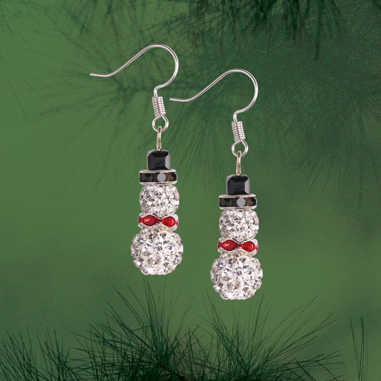 Nostalgic Christmas™ Earrings Kit - Rhinestone Snowman