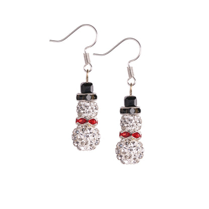 Nostalgic Christmas™ Earrings Kit - Rhinestone Snowman