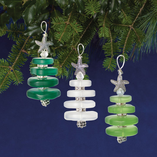 Sea Glass Stacked Christmas Trees Kit