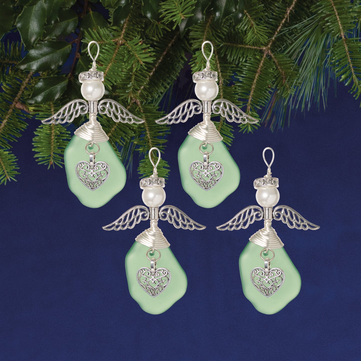 Sea Glass Angel Ornament Kit - Light Green