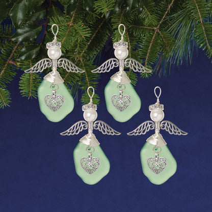 Sea Glass Angel Ornament Kit - Light Green