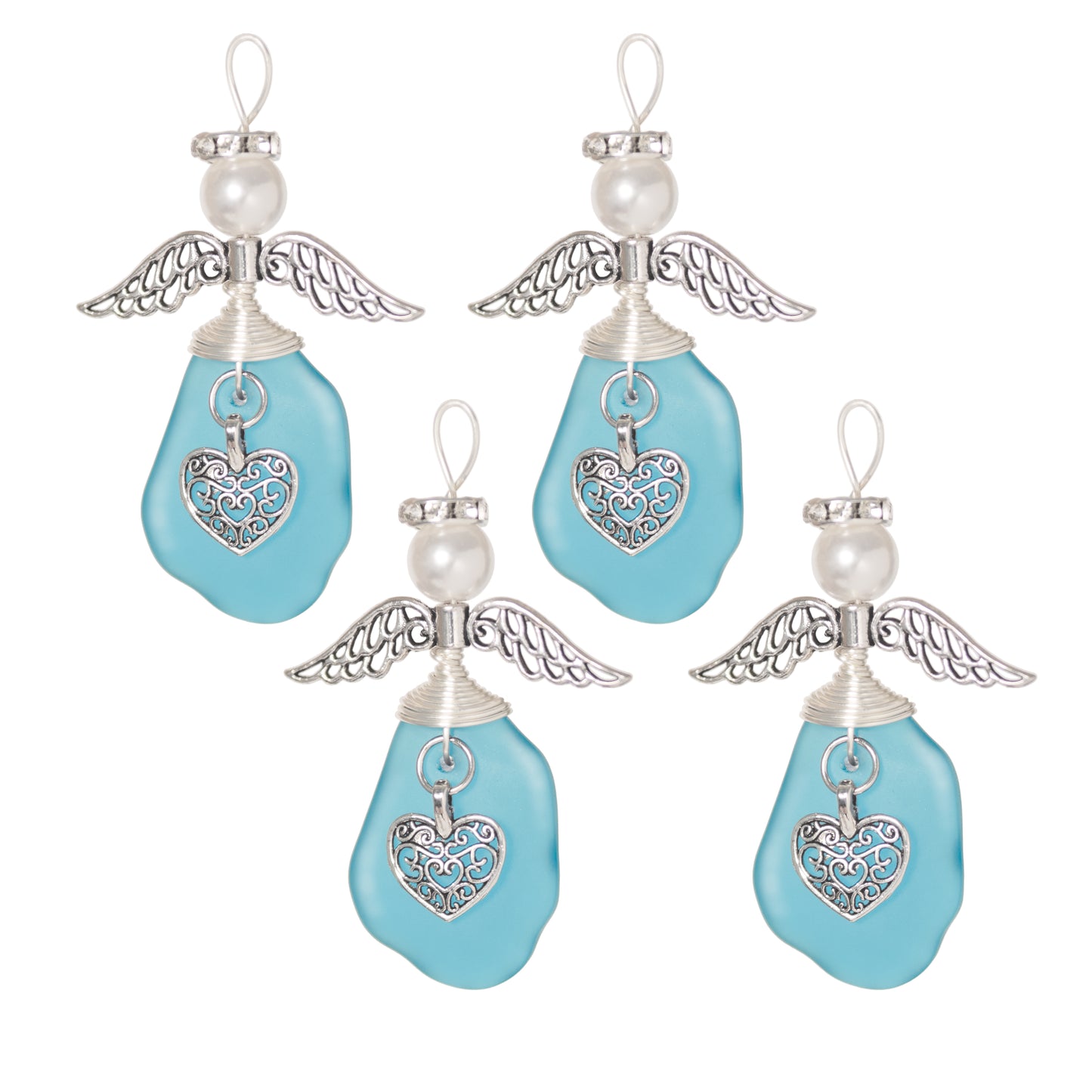 Sea Glass Angel Ornament Kit - Turquoise