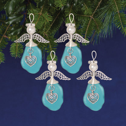 Sea Glass Angel Ornament Kit - Turquoise