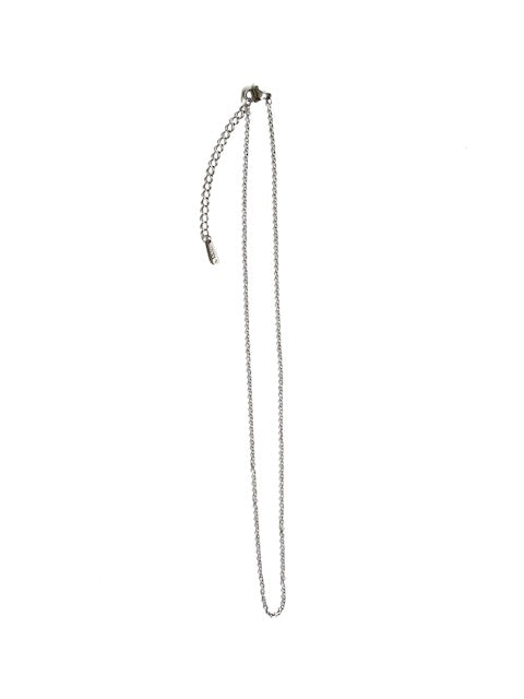 Bead Link Chain Necklace - Silver