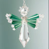 Emerald Green birthstone angel, made from Solid Oak May Crystal Angel Ornament kit