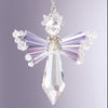 Pale lavender birthstone angel, made from Solid Oak June Crystal Angel Ornament kit