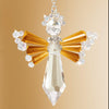 Solid Oak crystal birthstone Angel DIY suncatcher ornament kit - November golden topaz color