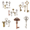 SOlid Oak Style Bundle - value pack of 19 key charms and pendants of different sizes and finishes.