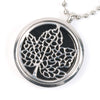 Es-Scent-ials‚Ñ¢ Aromatherapy Locket Necklace - Round with Maple Leaf
