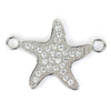 Estrellaª Charm with CZ - Starfish - Crystal / Silver