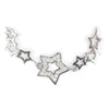 Estrellaª Charm with CZ - Linked Stars - Crystal / Silver