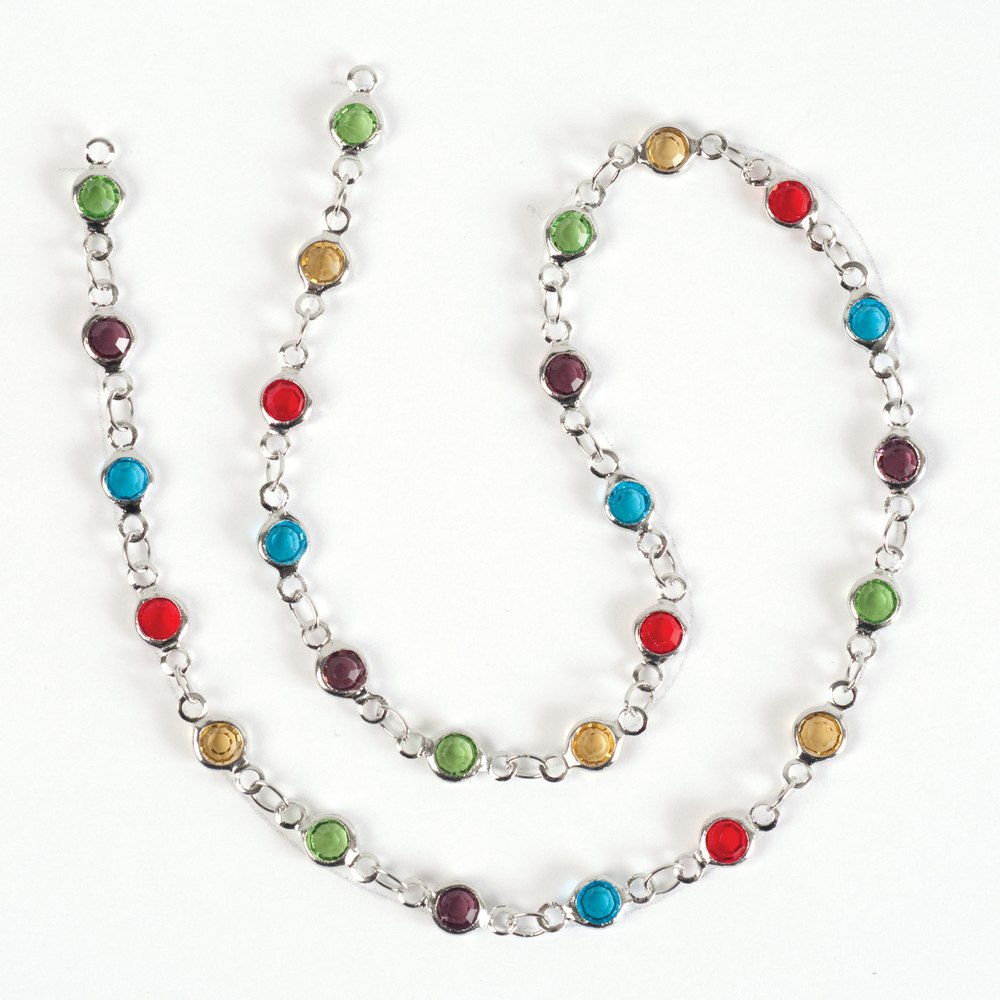 Estrellaª Linked Crystals Chain - small, multicolor/silver