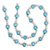 Estrella‚Ñ¢ Linked Crystals Chain - medium, blue topaz/silver