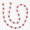 Estrellaª Linked Crystals Chain - small, ruby/silver