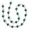 Estrellaª Linked Crystals Chain - medium, emerald/silver